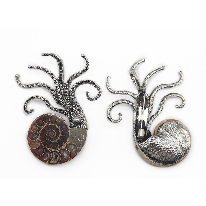 Colorful Snail Octopus Brooch Dual Purpose Decoration