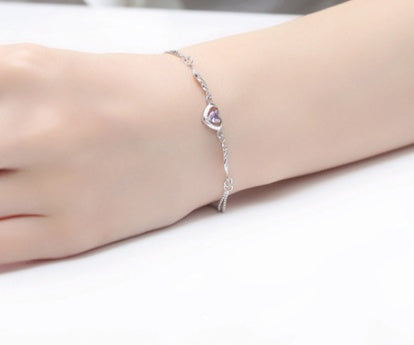 Guardian Angel Heart Bracelet 925 Sterling Silver
