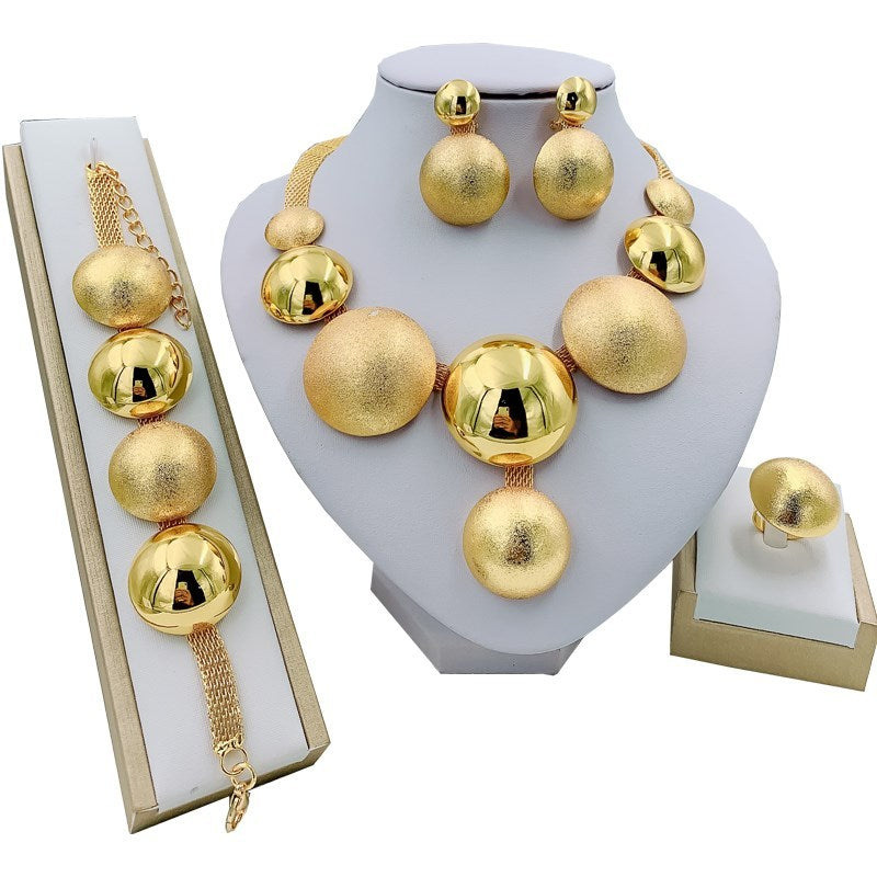 Four-piece alloy jewelry set