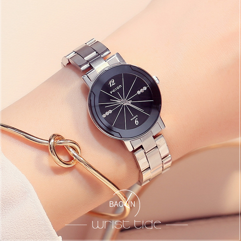 Stainless steel steel quartz watch