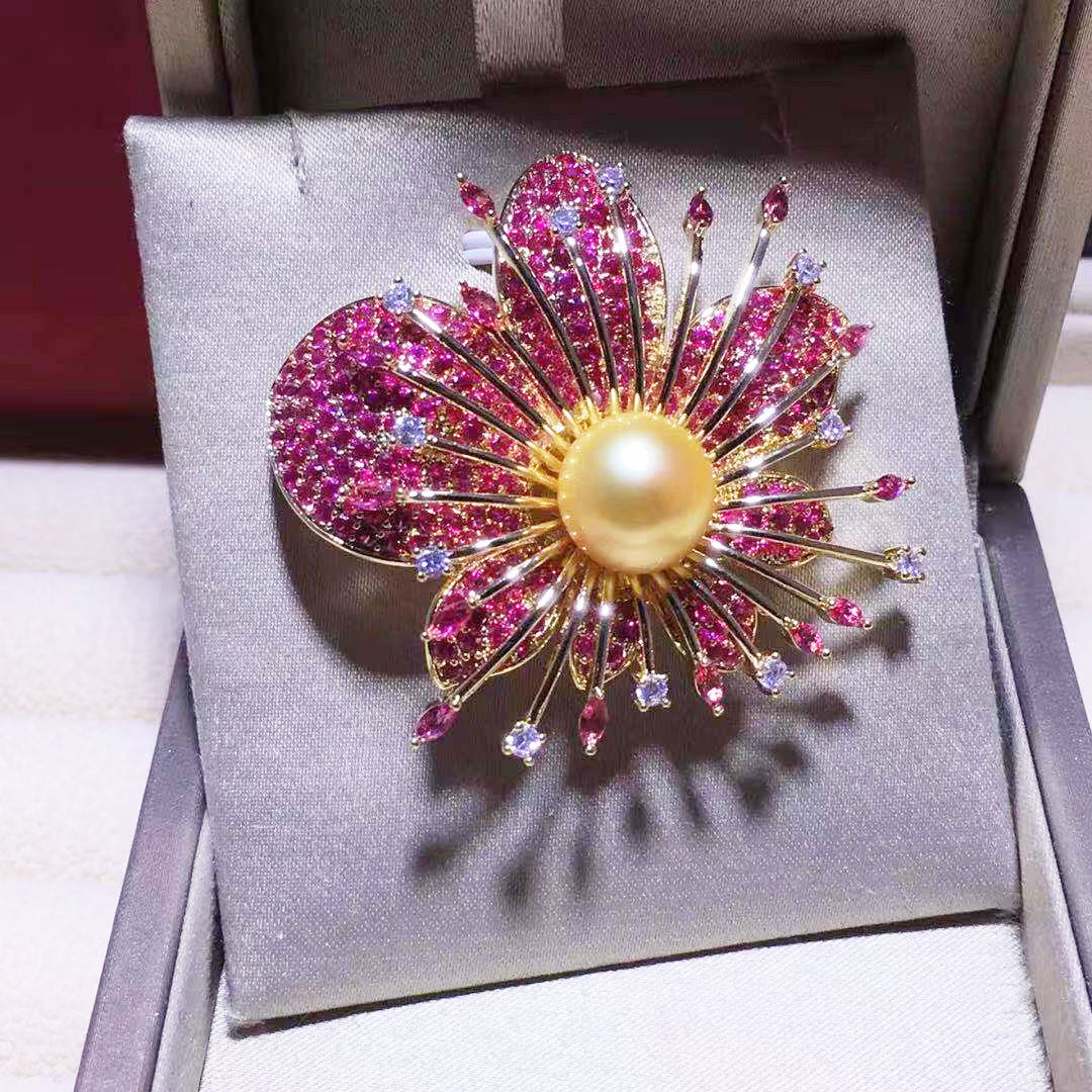 Brooch Color Zircon Drop Oil Corsage Women's Fashion Pin