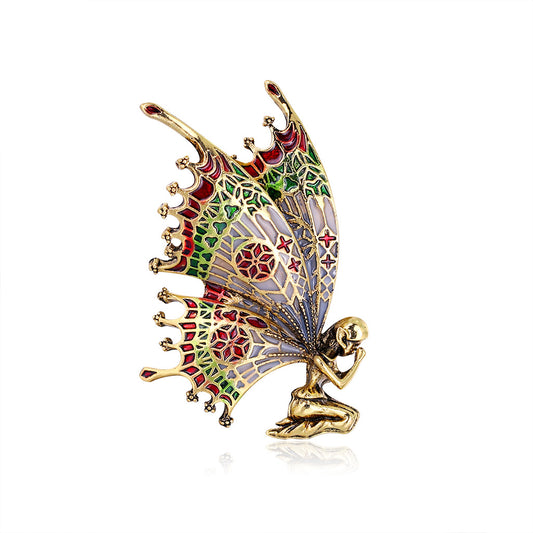 Fashion Vintage Butterfly Angel Brooch