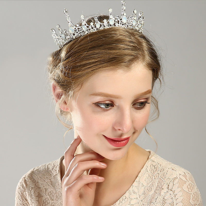 Silver Rhinestone Crown Wedding Accessories Headband