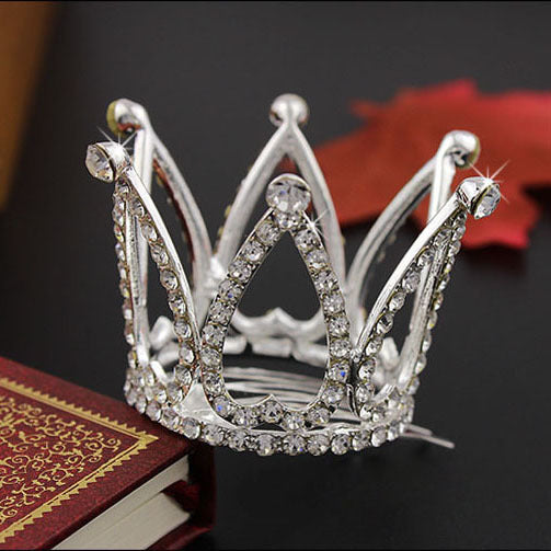 Childrens Festival Show Hair Comb Crown Rhinestone Accessories