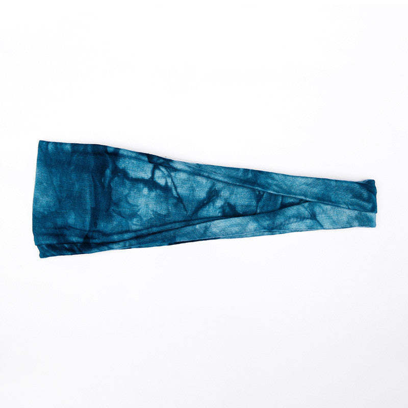 Tie-dye Turban Wide Side Sports Headband