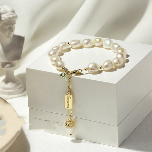 Natural Zircon Luxury Pearl Bracelet