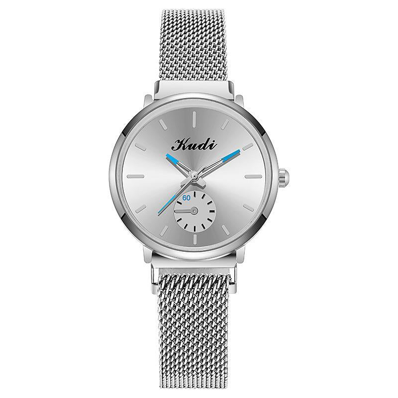 Spot watch mesh woven steel belt women's watch ultra-thin fashion watch waterproof quartz watch wholesale women's watch 061A