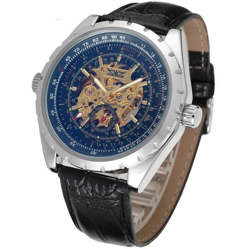 Men's Business Casual Hollow-out Large Dial Automatic Mechanical Watch