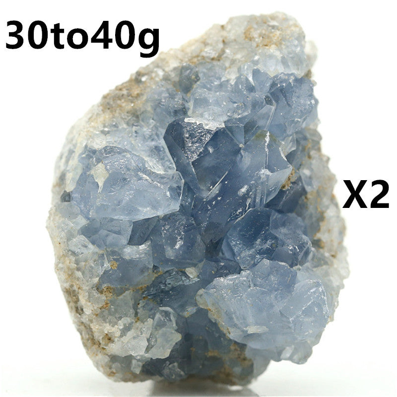 Natural Crystal Rough Stone Celestite Kyanite Crushed Stone Blue Crystal Decoration