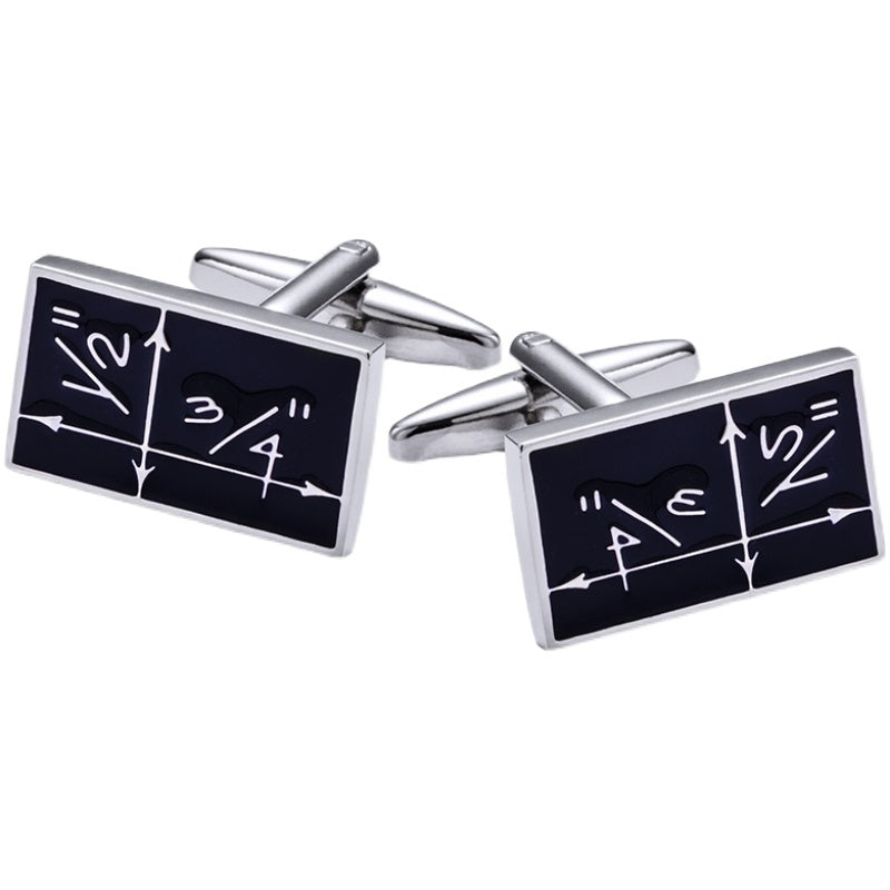 Copper Enamel Blue Cufflinks for Men