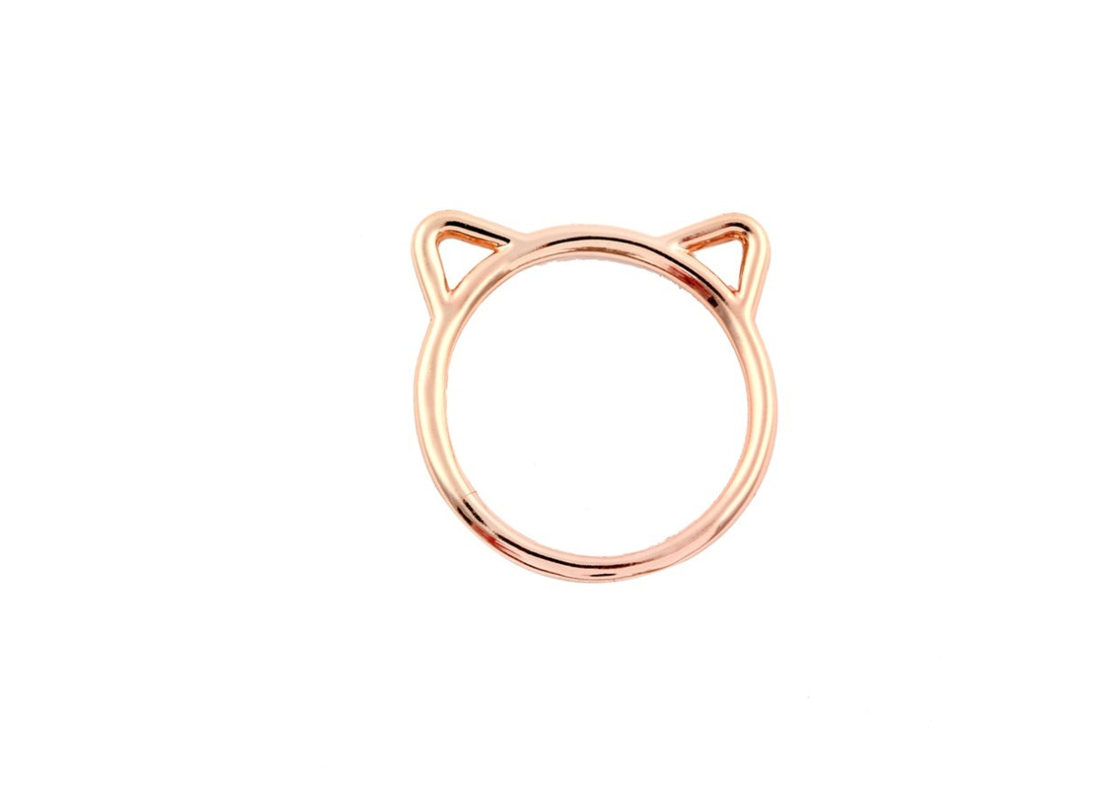 Ms. Cat Ring Ring Ring Green Alloy Plating Kitten Ring Ring