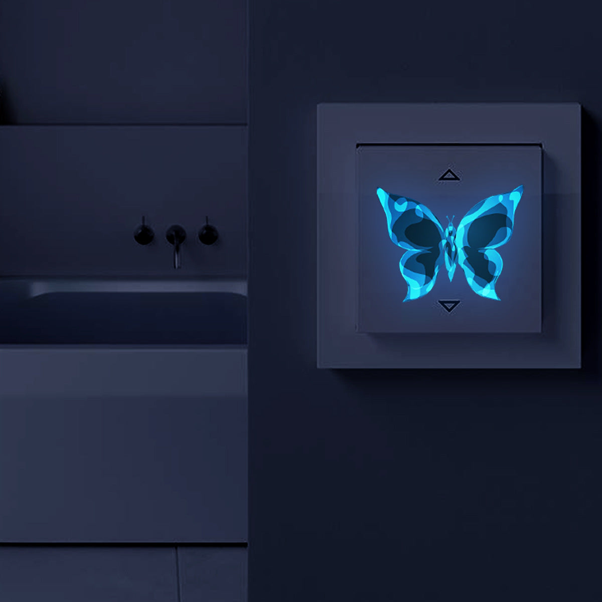 Blue Luminous Small Butterfly Bedroom Living Room Luminous Stickers Home Decor