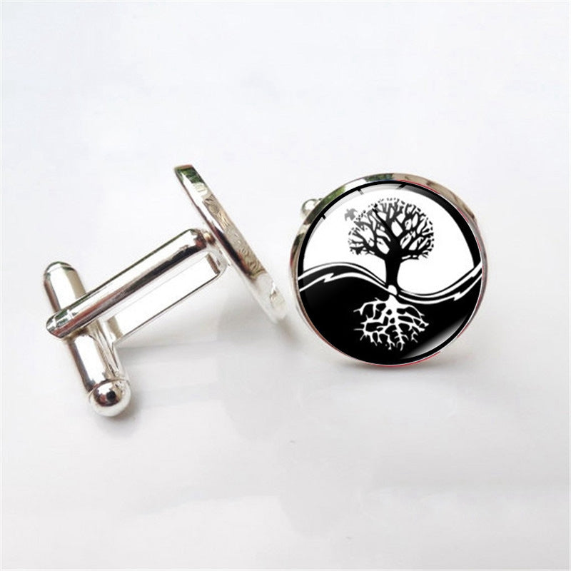 Tree of Life Time Gem Cufflinks