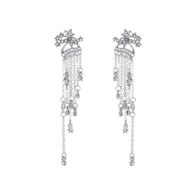 Shining Star Tassel Earrings Back Hanging Exquisite Earrings