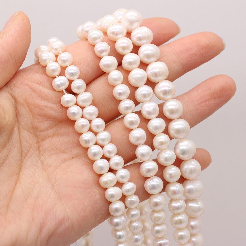 Natural Freshwater Circular Pearl White