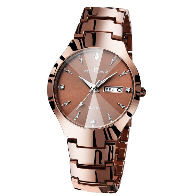 Luminous watch couple watch calendar quartz watch