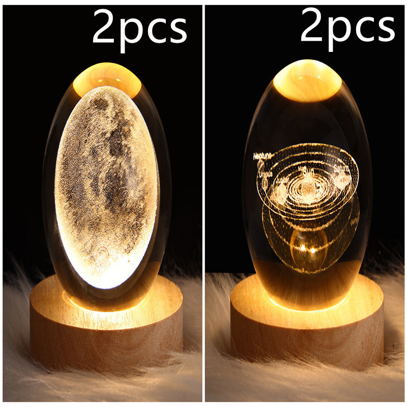 3D Crystal Ball LED Night Light