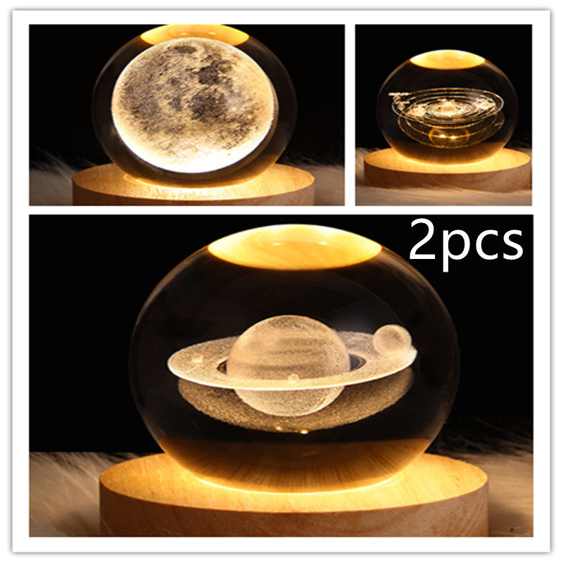 3D Crystal Ball LED Night Light