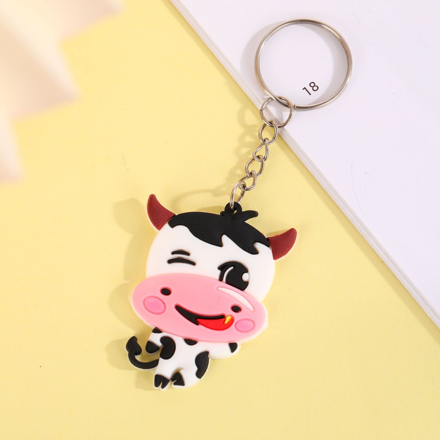 New PVC Soft Rubber Small Gift Cartoon Animal Keychain