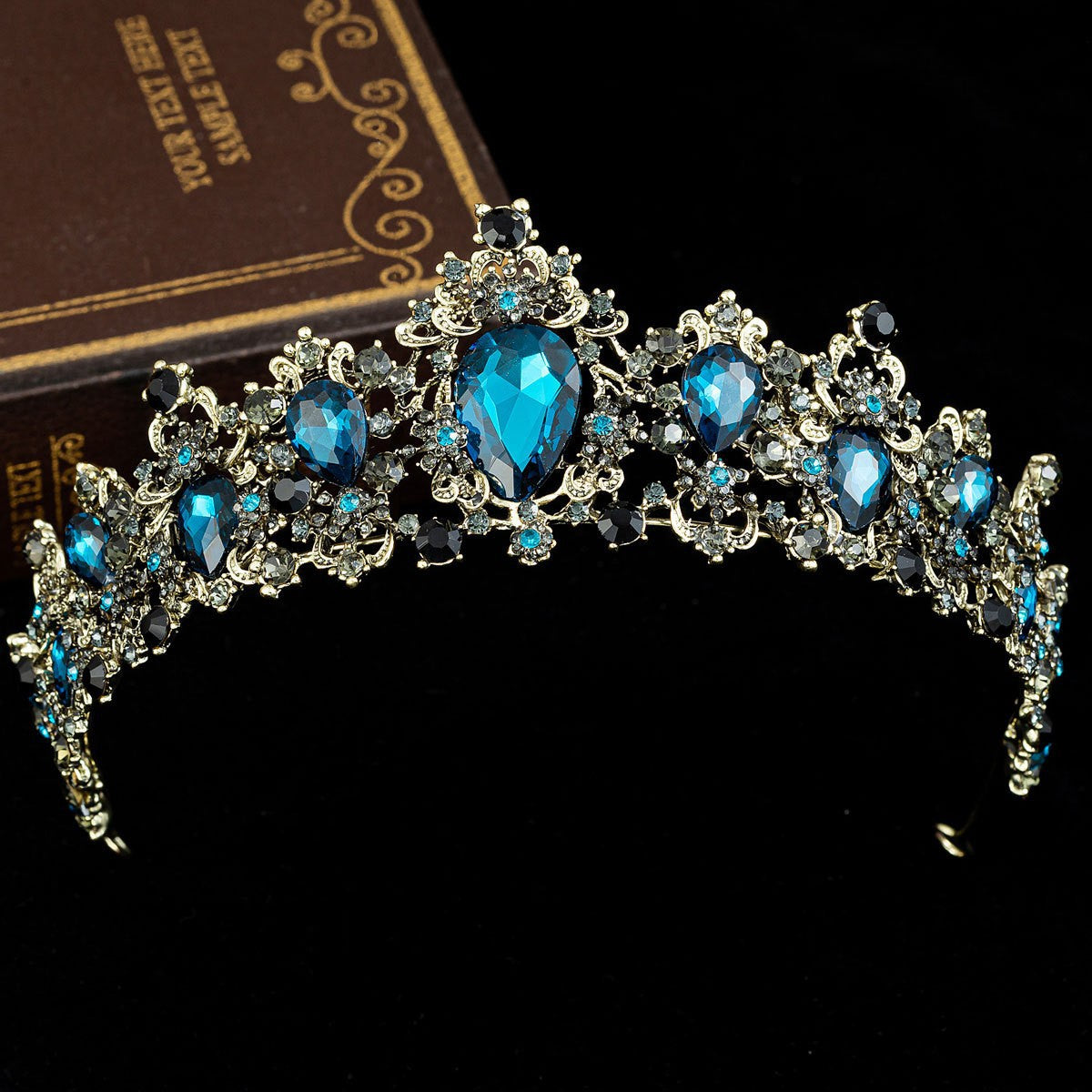 Baroque Rhinestone Crystal Bridal Crown