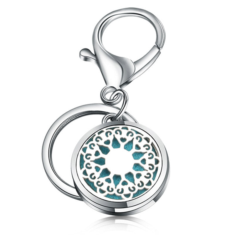 Perfume Key Chain Stainless Steel Essential Oil Diffuser