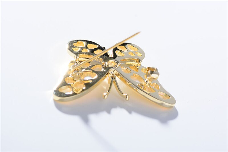 Zircon Fritillary Butterfly Brooch Temperament