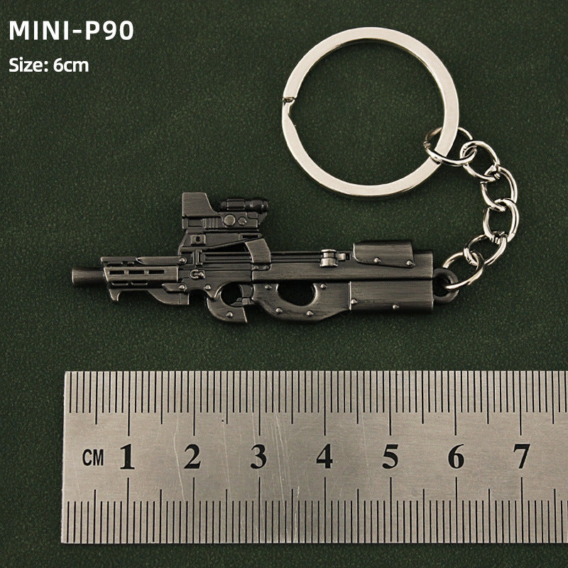 Alloy P92 Model G17 Sand Eagle Left Wheel Keychain