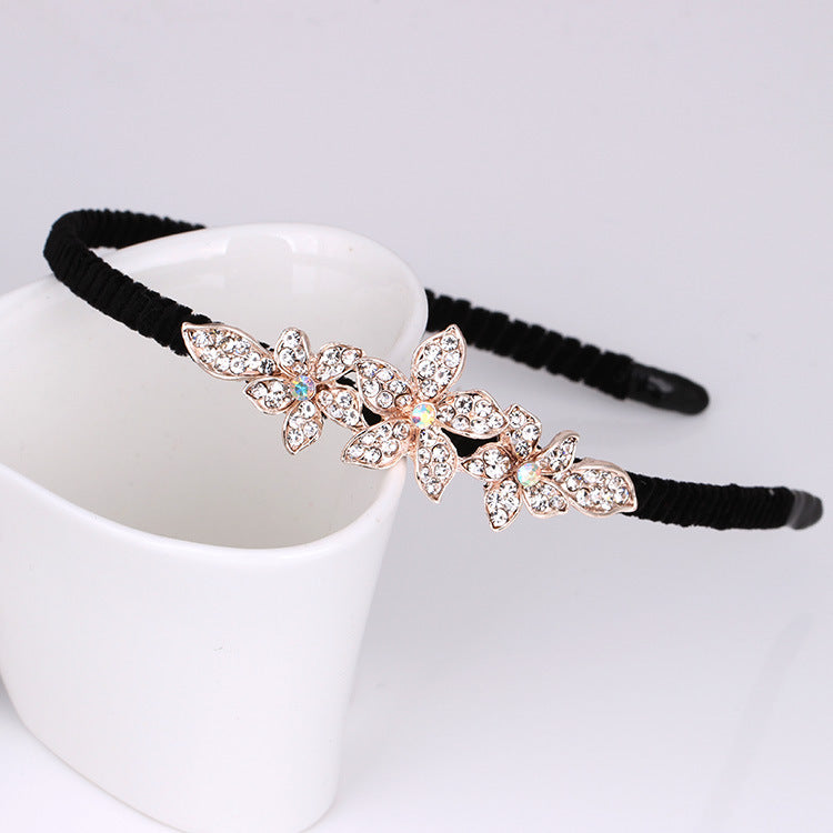 Rhinestone Bow Headband For Women Head Accessories