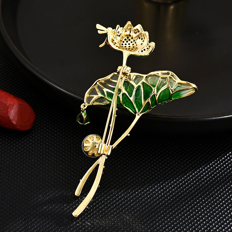 Lotus Pond Moonlight Brooch High-grade Female