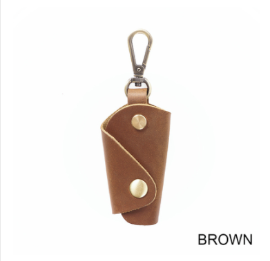 Top Layer Cowhide Small Household Men's Keychain