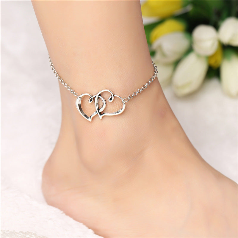 Heart shaped anklet