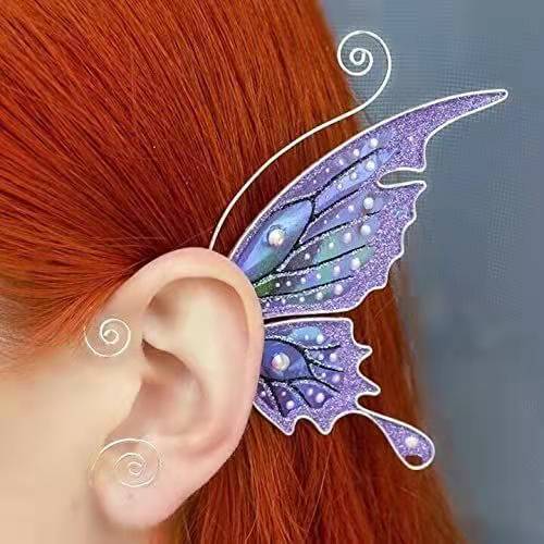 Butterfly Dragon Fish Animal Lady Ear Clip Ear Sleeve Pendant Without Perforation Fairy Cosplay Jewelry Party Gift Ear Cuffs