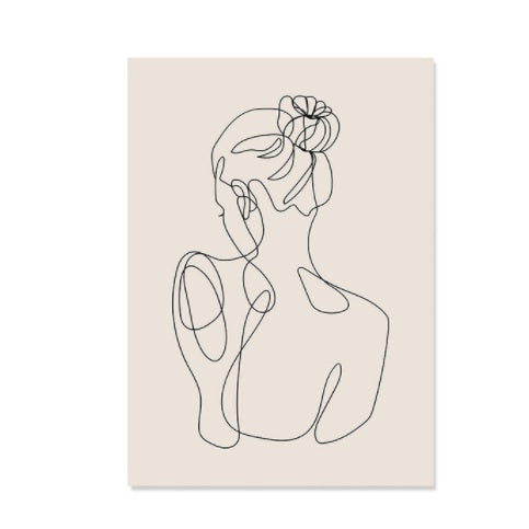 Boho Canvas Abstract Lines Wall Art