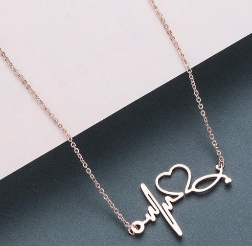 Women's Heartbeat Love Necklace