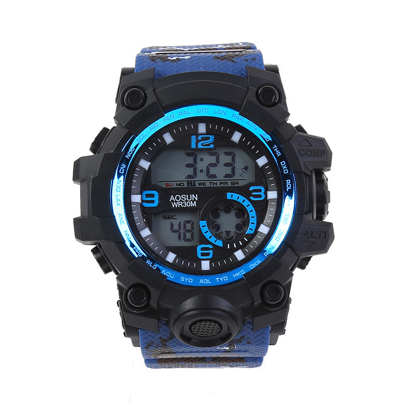 Watch Female Round Korean Style Simple Waterproof Sports Electronic