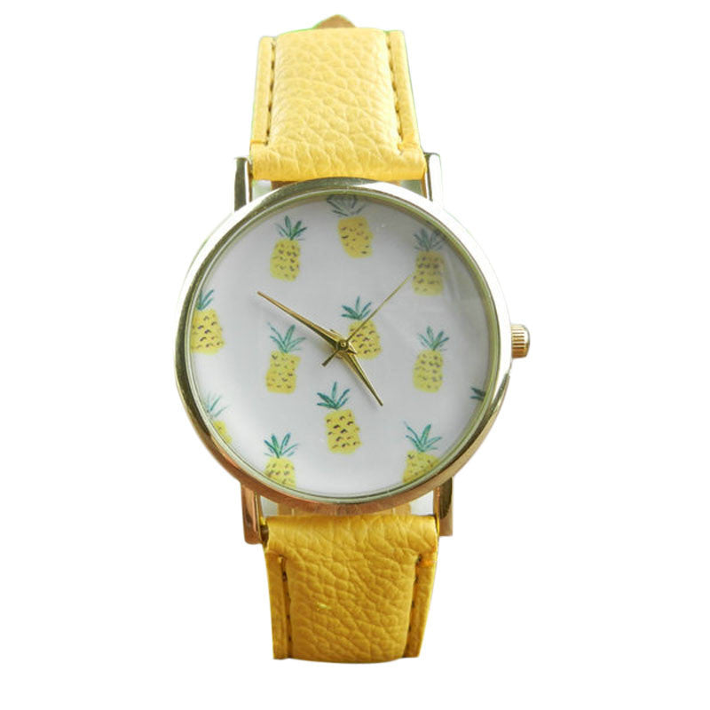 Pineapple pattern watch