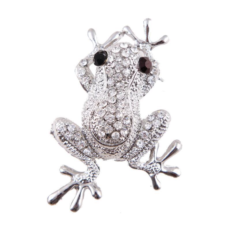 Korean Fashion Diamond Animal FROGPRINCE Brooch Female Corsage