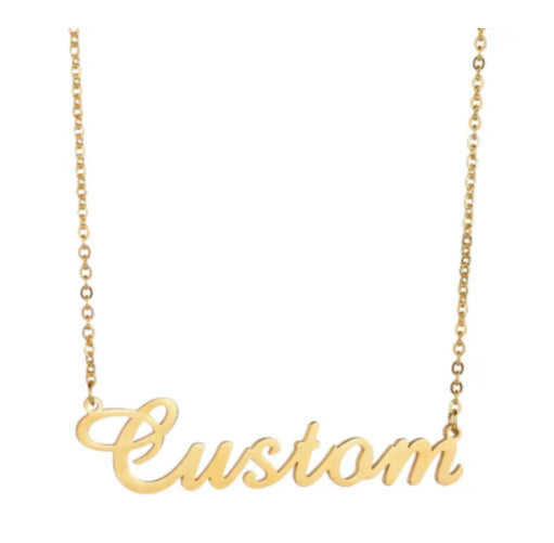 Customizable Name Necklace with Butterfly and Heart Accents