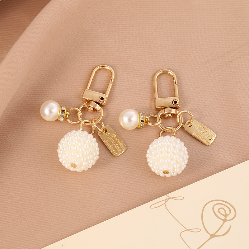 New Pearl Alloy Key Ring Creative Pendants