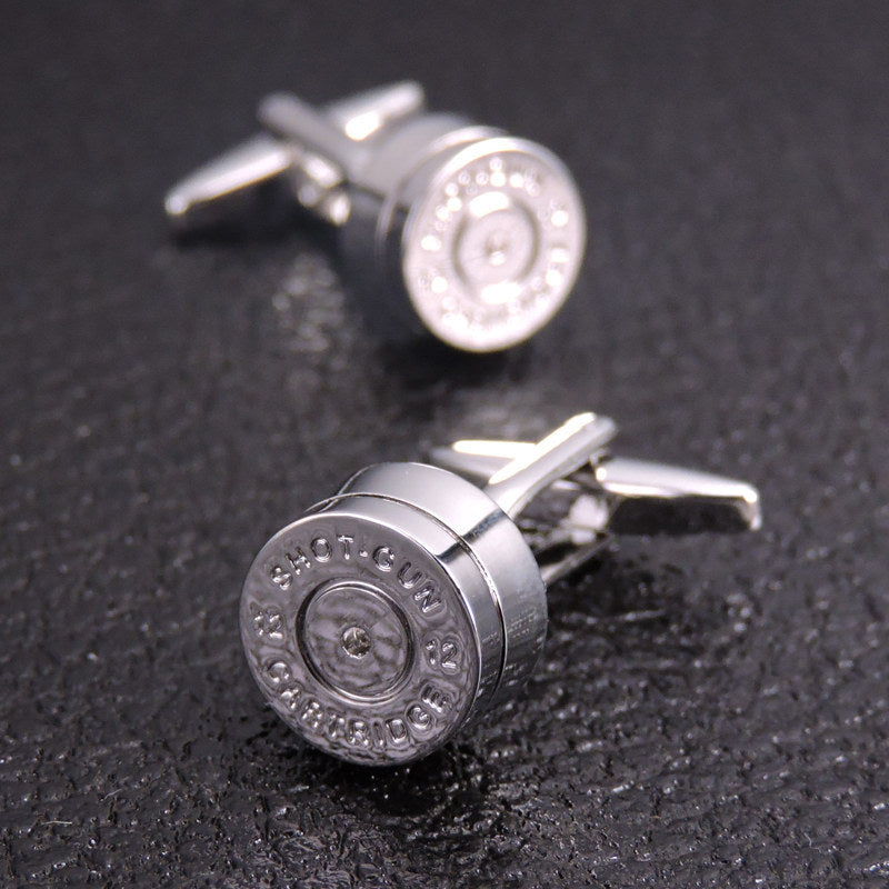 Bullet Shaped Silver French Shirt Cufflinks
