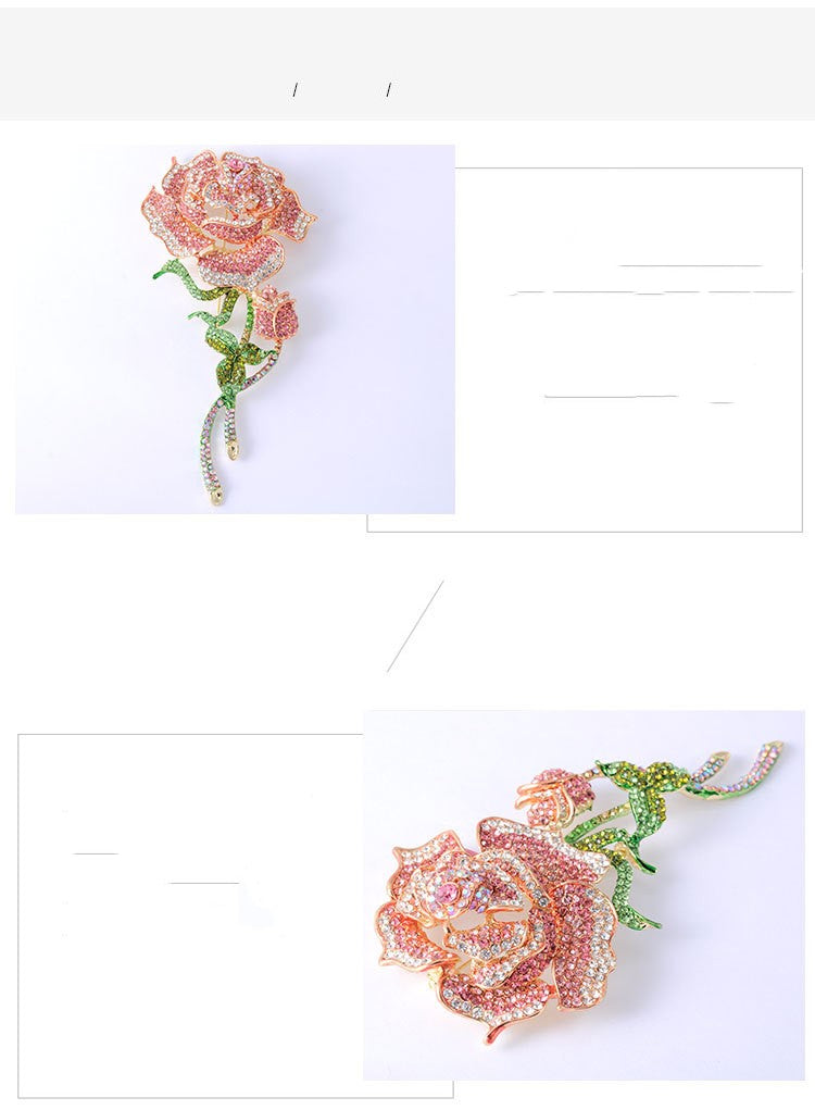 Rose Brooch Winter Accessories In Europe And America