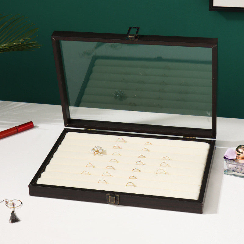 Rosewood Grain Wooden Jewelry Storage Box