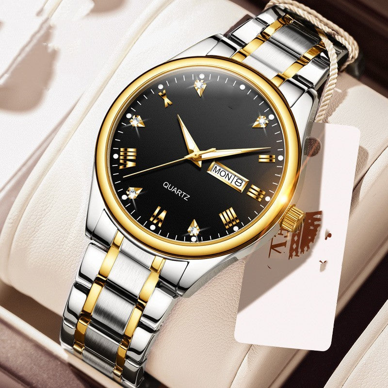 Diamond Embedded Fashion Waterproof Luminous Quartz Watch