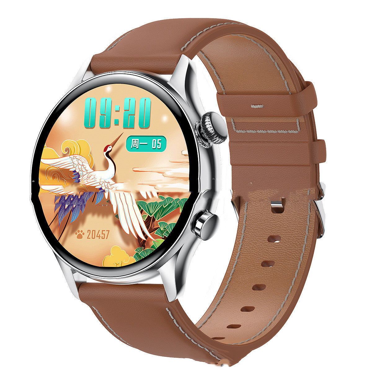 Round Dial True Waterproof NFC Screen Heart Rate Watch