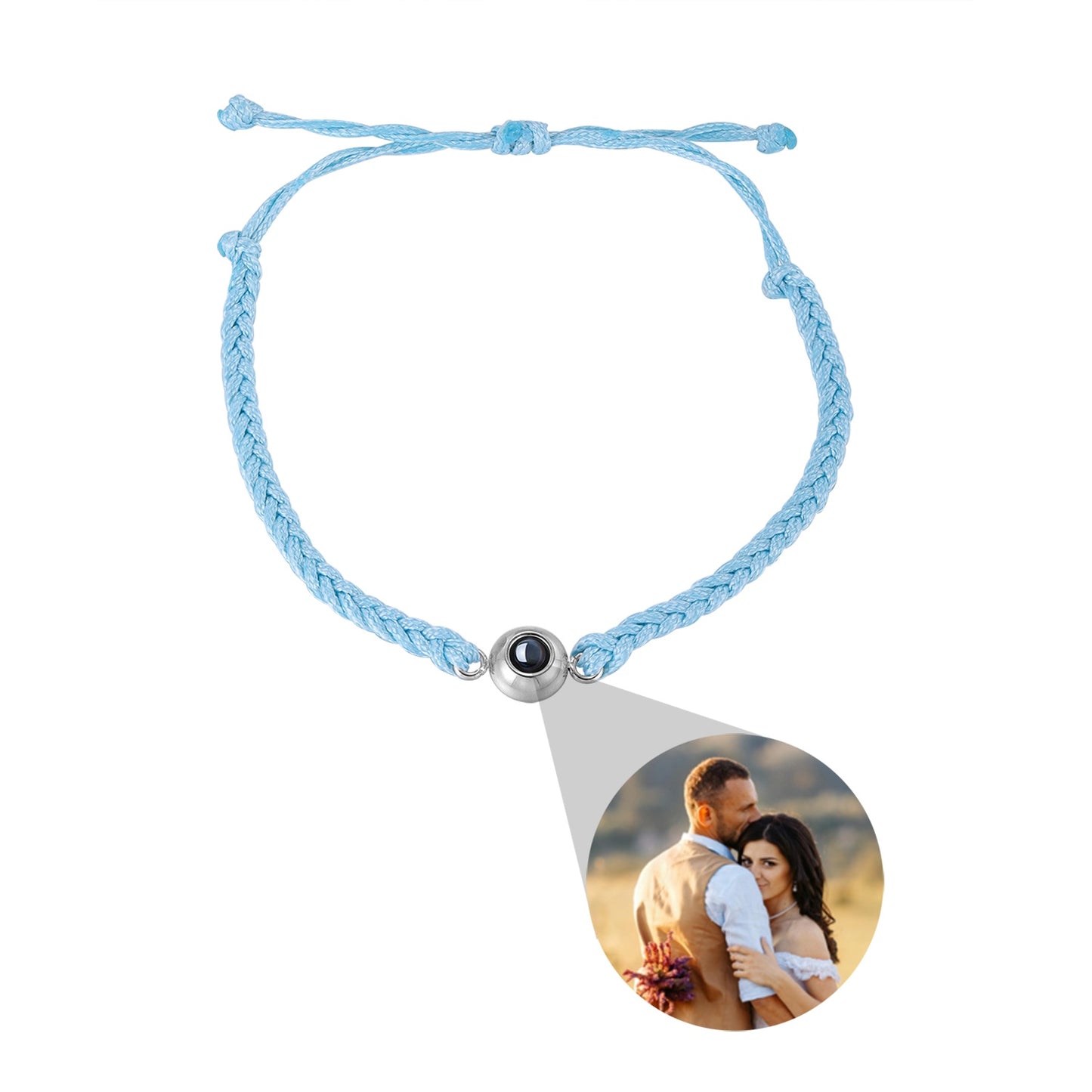 Custom Photo Projection Braided Bracelet