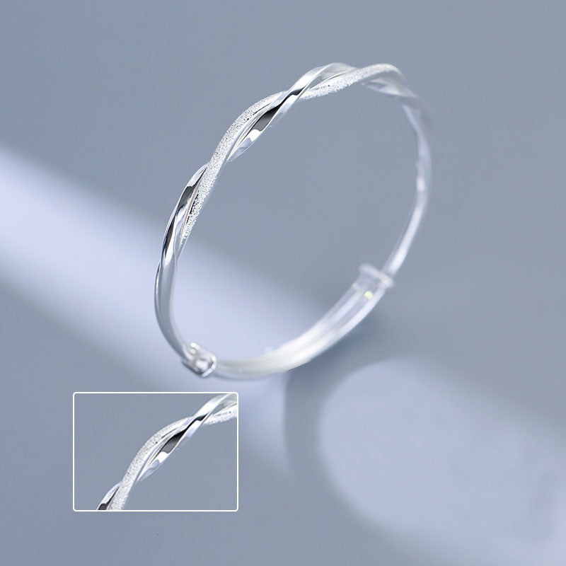 Foot Silver 999 Mobius Ring Bracelet