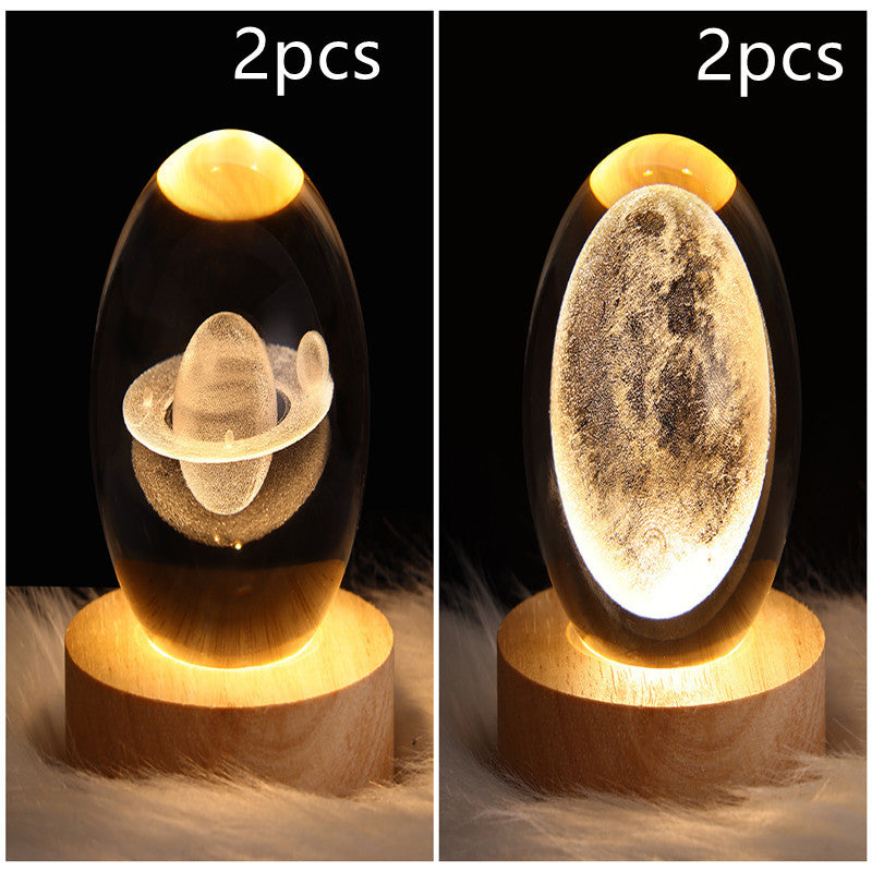 3D Crystal Ball LED Night Light