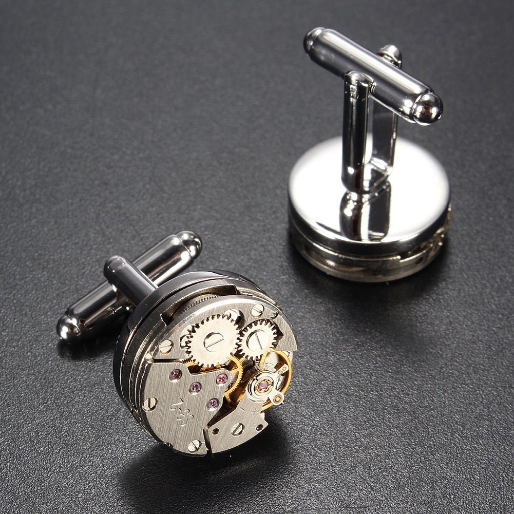 Mechanical Watch Brand New Movement Men's Cufflinks