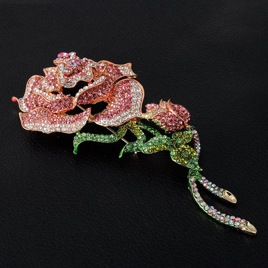 Rose Brooch Winter Accessories In Europe And America