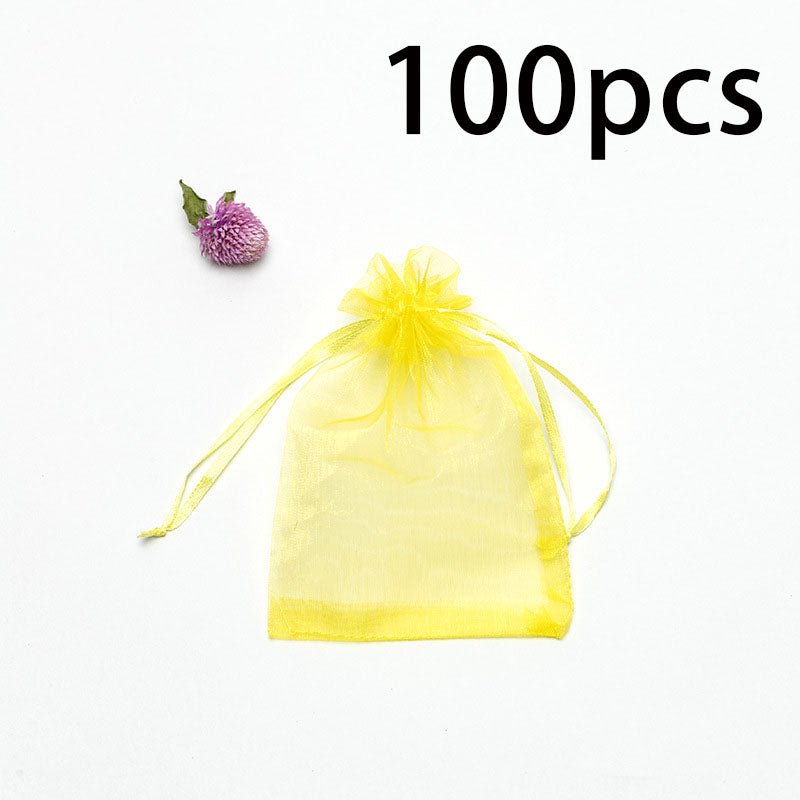 Candy Packaging Bag Drawstring Bag Jewelry Camphor Wood Bead Mesh Bag